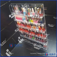 Clear Acrylic Nail Polish Salon Wall Display Storage Rack